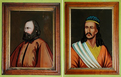 Lot 195 - Companion Pair of Continental Eglomise...