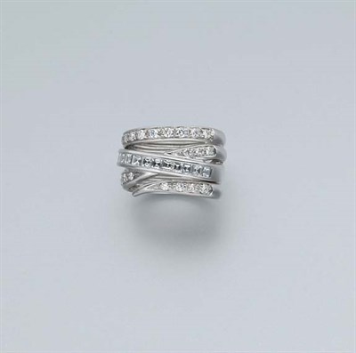 Lot 413 - White Gold and Diamond Band Ring
