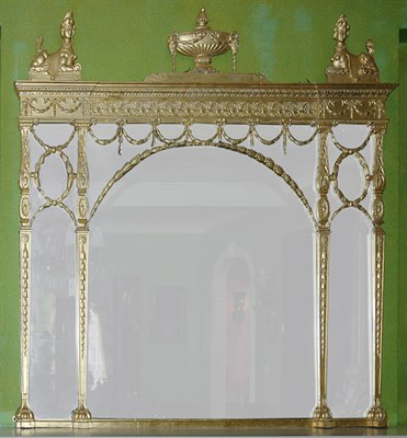 Lot 208 - George III Gilt-Wood Overmantel Mirror Late...