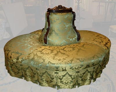 Lot 207 - Napoleon III Mahogany Upholstered Roundabout...
