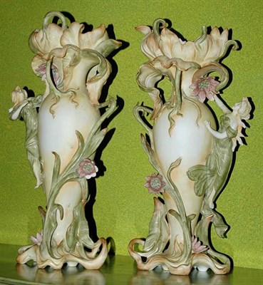 Lot 210 - Pair of German Porcelain Art Nouveau Style...