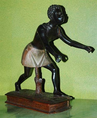 Lot 214 - Continental Carved Wood Figure of a Blackamoor...
