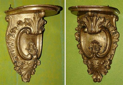 Lot 205 - Pair of Louis XV Style Gilt-Wood Wall Brackets...