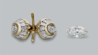 Lot 479 - Gold and Diamond Ring