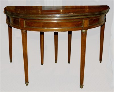 Lot 175 - Louis XVI Brass Mounted Mahogany Fold-Over...