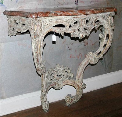 Lot 171 - Louis XV Gray Painted Console 18th Century The...