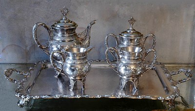 Lot 163 - American Silver Plated Coffee Service Late...
