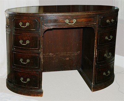 Lot 124 - George III Style Mahogany Pedestal Desk The...