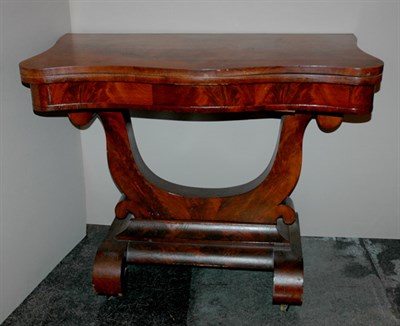 Lot 218 - Classical Mahogany Fold-Over Games Table Late...