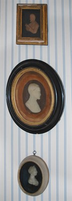 Lot 154 - Group of Three Victorian Wax Portrait...
