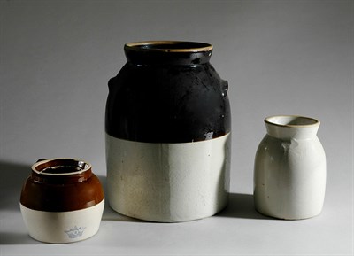 Lot 155 - Group of Three Earthenware Crocks Height of...