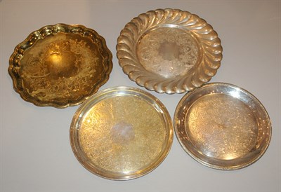 Lot 160 - Group of Seven Silver Plated Trays Length of...