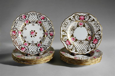 Lot 143 - Set of Fifteen Copelands Porcelain Dessert...