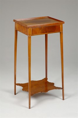 Lot 1519 - Late George III Inlaid Mahogany Kettle Stand...