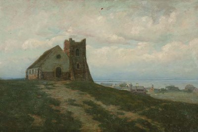 Lot 2444 - Arthur Hoeber 1854-1915 The Church on Sunset...