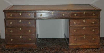 Lot 1540 - George III Burl-Wood Partner's Desk Early 19th...