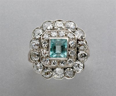 Lot 849 - Emerald and Diamond Ring