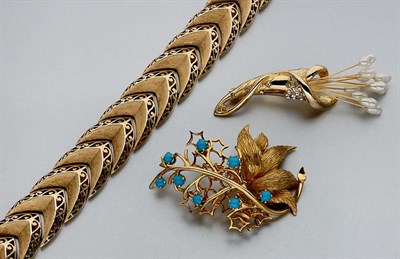 Lot 902 - Group of Gold Jewelry and Costume Pin