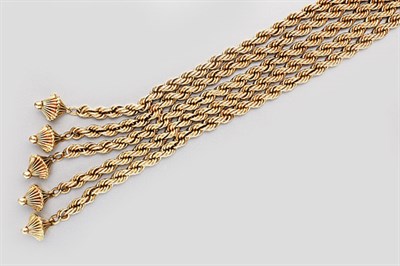 Lot 162 - Five Strand Gold Slide Bracelet