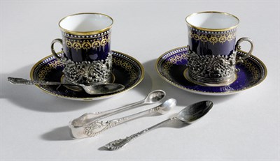 Lot 3368 - English Sheffield Silver and Spode Porcelain...