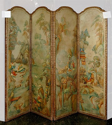 Lot 3568 - Chinoiserie Decorated Polychrome Painted...