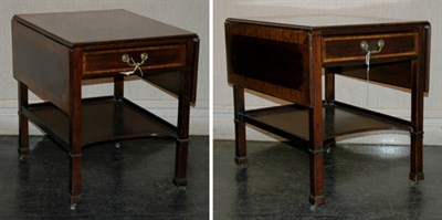 Lot 3162 - Pair of George III Style Banded Mahogany...