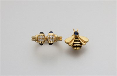 Lot 15 - Gold, Sapphire and Diamond Ring and Tie Tac