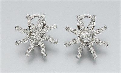 Lot 711 - Pair of Diamond Starfish Earclips