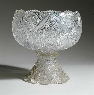 Lot 3201 - Anglo Irish Style Cut Glass Center Bowl on...