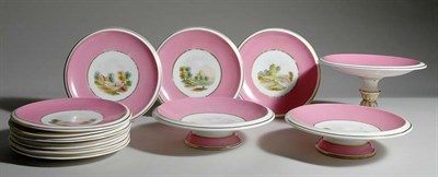 Lot 3208 - English Davenport Porcelain Dessert Service...