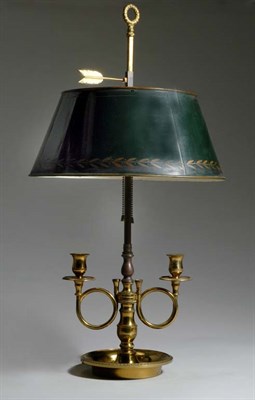 Lot 3265 - Empire Style Gilt-Metal Bouillotte Lamp with a...