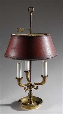 Lot 3266 - Empire Style Gilt-Metal Bouillotte Lamp with...