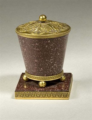 Lot 3444 - Louis XVI Style Gilt-Bronze and Porphyry...