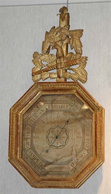 Lot 1556 - Charles X Gilt-Wood Barometer Second quarter...
