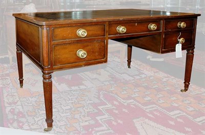 Lot 4131 - William IV Style Leather Top Mahogany Desk...