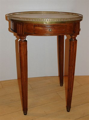 Lot 4440 - Louis XVI Style Marble Top Brass Mounted...