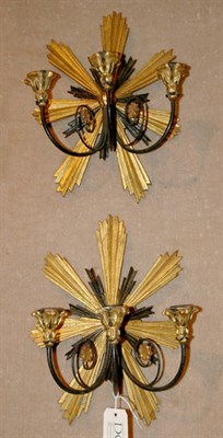 Lot 3298 - Pair of Neoclassical Style Gilt and Ebonized...