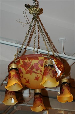 Lot 3409 - Galle Style Six Light Ceiling Fixture