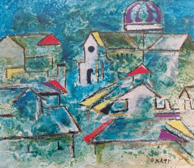 Lot 3038 - Lazzaro Donati Italian, b. 1926 Church Yard...
