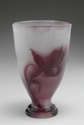 Lot 3457 - Galle Acid Etched and Fire Polished Glass Vase...