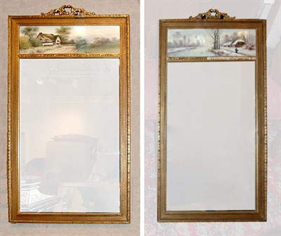 Lot 3400 - Pair of Louis XVI Style Porcelain Mounted Gilt-...