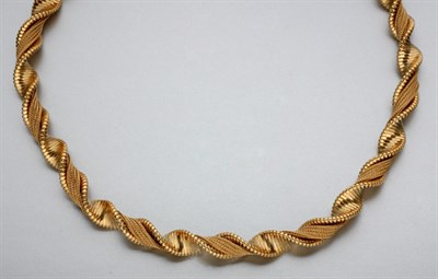 Lot 872 - Gold Spiral Mesh Necklace