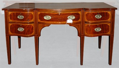 Lot 3189 - George III Style Inlaid Mahogany Sideboard...