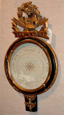Lot 1379 - Louis XVI Painted and Gilt-Wood Barometer Late...