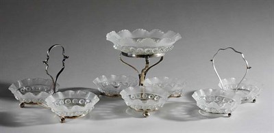 Lot 3419 - Cut Glass Three-Piece Table Garniture...