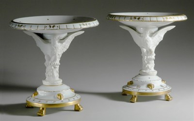 Lot 3129 - Pair of Empire Style Gilt Decorated Porcelain...