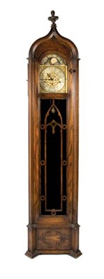 Lot 3701 - Gothic Revival Style Oak Chiming Diminutive...