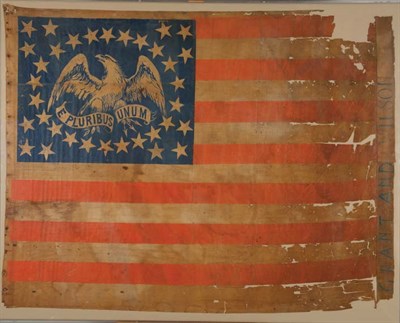 Lot 2225 - Grant and Wilson Campaign Flag In a plexi box...