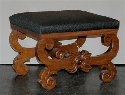 Lot 3492 - Continental Fruitwood Footstool Height 12...