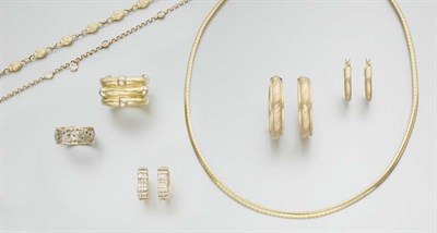 Lot 398 - Group of Gold and Diamond Jewelry